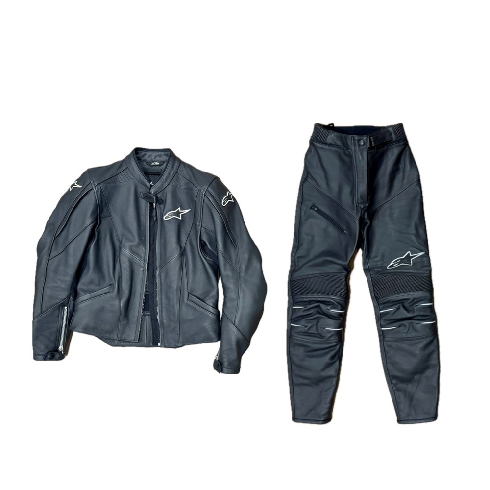 Alpine star Stella motorcycle leather jacket and pants set